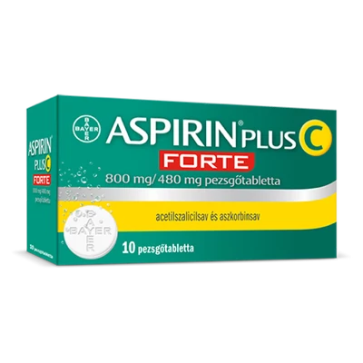 ASPIRIN PLUS C FORTE 800MG/480MG PEZSGOTABL. 10X