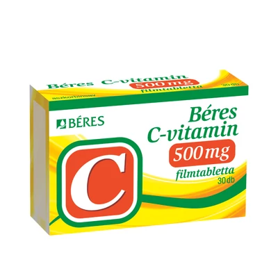 BERES C-VITAMIN 500 MG FILMTABL. 30X