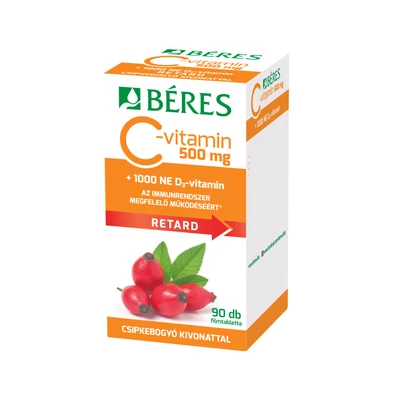 BERES C 500MG+CSIPKEB.+D3 1000NE RET.FTBL. 90X