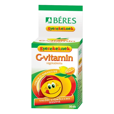 BERES C VITAMIN RAGOTBL.GYEREK 30X