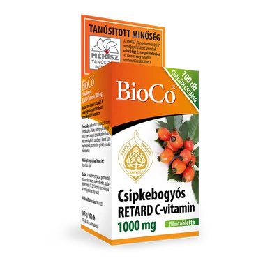 BioCo Csipkebogyós Retard C-vitamin 1000mg Családi csomag 100 db