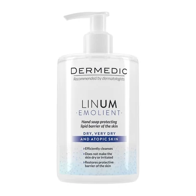 DERMEDIC LINUM EMOLLIENT LIPIDVÉDŐ SZAPPAN ÉRZÉKENY KÉZRE 300ML