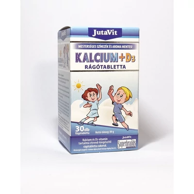 JUTAVIT KALCIUM+D3-VIT.RAGOTABL.GYERMEK 30X
