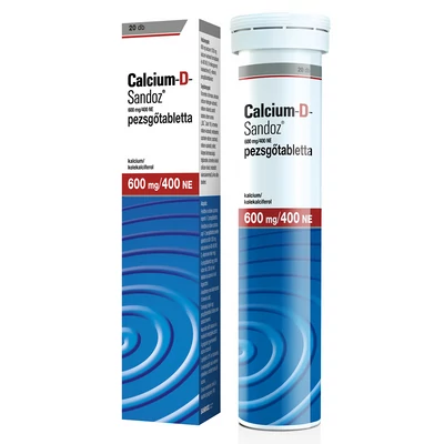 CALCIUM-D-SANDOZ 600MG/400 NE PEZSGOTABLETTA 20X