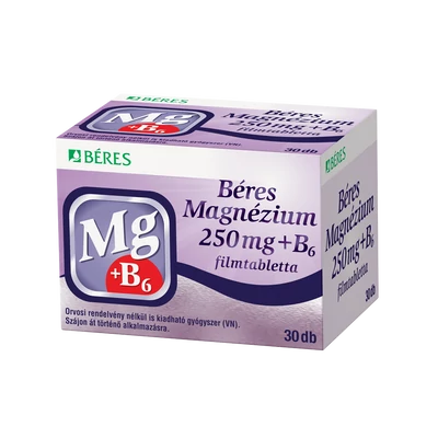 BERES MAGNEZIUM 250 MG+B6 FILMTABL.  30X