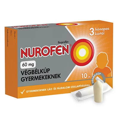 NUROFEN  60 MG VEGBELKUP GYERMEKEKNEK  10X