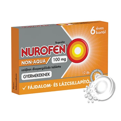 NUROFEN NON-AQUA 100MG SZAJ.DISZP.TABL.GYERM.12X