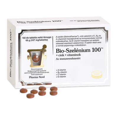 PHARMANORD BIO-SZELÉNIUM 100+CINK+VITAMINOK TABLETTA 150X
