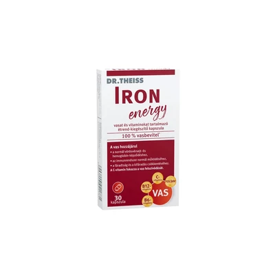DR. THEISS IRON ENERGY VASAT ÉS VITAMINOKAT TARTALMAZÓ KAPSZULA 30X