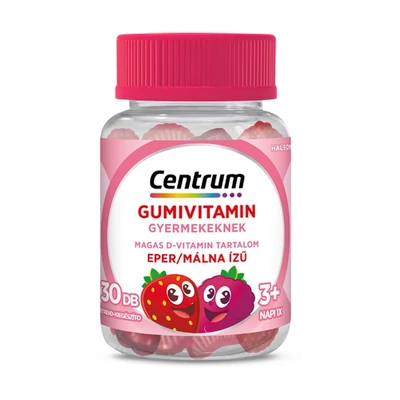 CENTRUM GUMIVITAMIN GYERMEK EPER/MÁLNA 30X