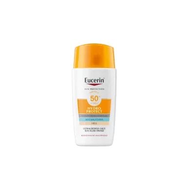 EUCERIN SUN HYDRO-PROTECT ULTRA KÖNNYŰ SZÍNEZETT NAPOZÓ FLUID ARCRA SPF50+ VILÁGOS ÁRNYALAT 50ML