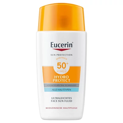 EUCERIN SUN HYDRO-PROTEC ULTRA KÖNNYŰ NAPOZÓ FLUID ARCRA SPF50+ 50ML