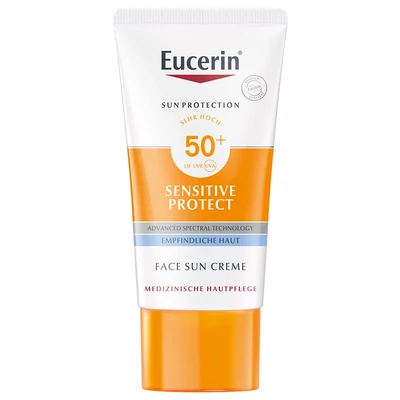 EUCERIN SUN SENSITIVE PROTECT NAPOZÓ KRÉM ARCRA SPF50+ 50ML