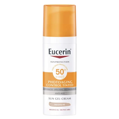 EUCERIN SUN PHOTOAGING CONTROL SZÍNEZETT NAPOZÓ KRÉM ARCRA MEDIUM SPF50+ 50ML