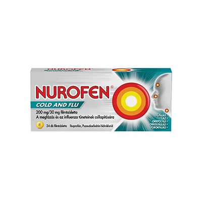 NUROFEN COLD AND FLU 200MG/30MG FILMTABL. 24X
