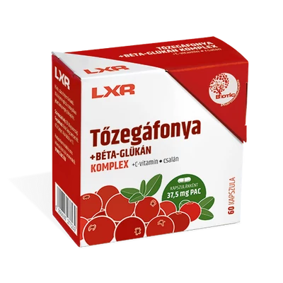 LXR TŐZEGÁFONYA+BÉTA GLÜKÁN KOMPLEX KAPSZULA 60X 