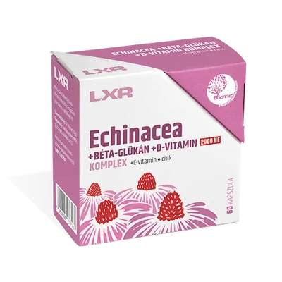 LXR ECHINACEA+BÉTA-GLUKÁN+D-VITAMIN KOMPLEX KAPSZULA 60X - INGYENES SZÁLLÍTÁS GLS CSOMAGAUTOMATÁBA