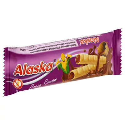 ALASKA KAKAÓS KRÉMMEL (83%) TÖLTÖTT KUKORICARUDACSKÁK 18G