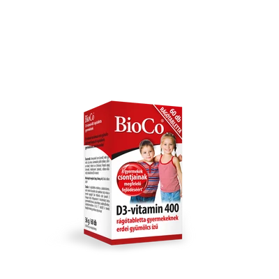 BioCo D3-vitamin 400 rágótabletta gyermekeknek 60 db 