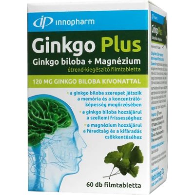 INNOPHARM GINKGO PLUS  GINKGO BILOBA + MAGNÉZIUM 60X