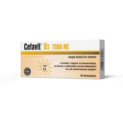 CEFAVIT D3-VITAMIN 7000NE FILMTABLETTA 20X