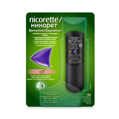 NICORETTE BERRYMINT 1MG/ADAG SZAJNY.ALK.SPRAY 1X