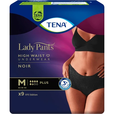 TENA LADY PANTS PLUS M INKONTINENCIA FEHÉRNEMŰ FEKETE 9X