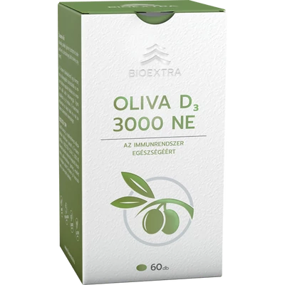 BIOEXTRA OLIVA-D 3000NE LÁGYZSELATIN KAPSZULA 60X - INGYENES SZÁLLÍTÁS GLS CSOMAGAUTOMATÁBA
