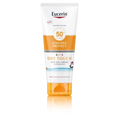 EUCERIN SUN KIDS SENSITIVE PROTECT DRY TOUCH GYERMEK NAPOZÓ GÉL-KRÉM SPF50+ 200ML