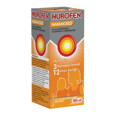 NUROFEN NARANCS 20MG/ML BELS.SZUSZP.GYERM. 100ML