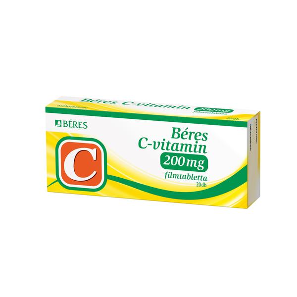 BERES C-VITAMIN 200 MG FILMTABL.  20X