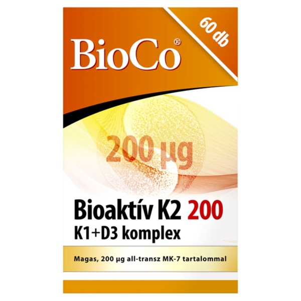 BIOCO BIOAKTIV K2 200MCG K1+D3 KOMPLEX TABLETTA 60X