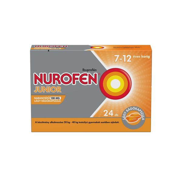 NUROFEN JUNIOR NARANCS 100MG LAGY RAGOKAPSZ.24X