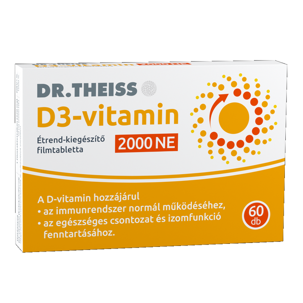DR THEISS D3-VITAMIN 2000NE ÉTRENDKIEGÉSZÍTŐ FILMTABLETTA 60X