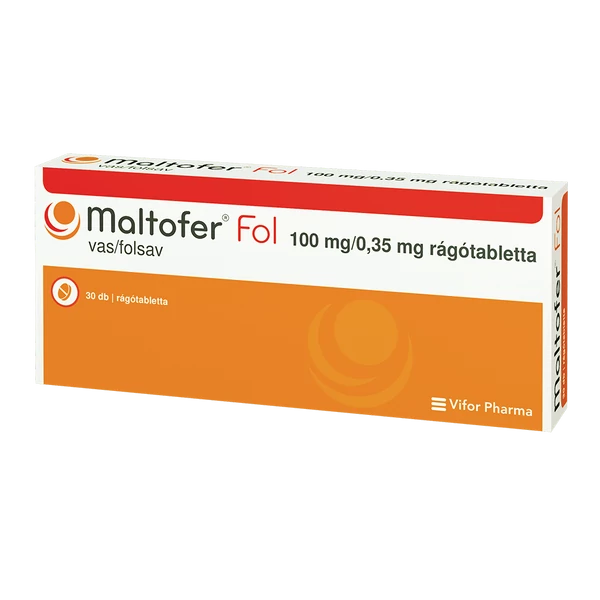 MALTOFER FOL 100MG/0,35MG RAGOTABL. 30X