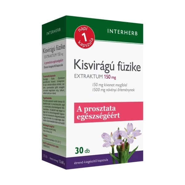 INTERHERB NAPI1 KISVIRÁGÚ FÜZIKE EXTRAKTUM KAPSZULA 30X - LEJÁRAT: 2025.07.31. - INGYENES SZÁLLÍTÁS GLS CSOMAUTOMATÁBA