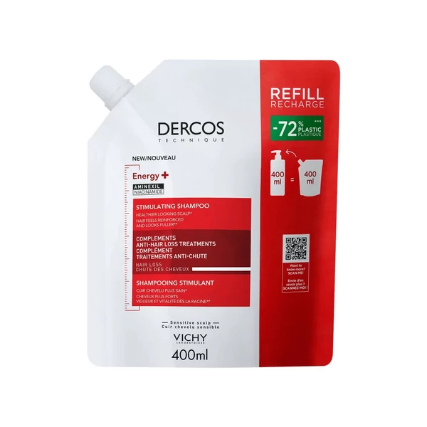 VICHY DERCOS Energy+ sampon utántöltő 400ml