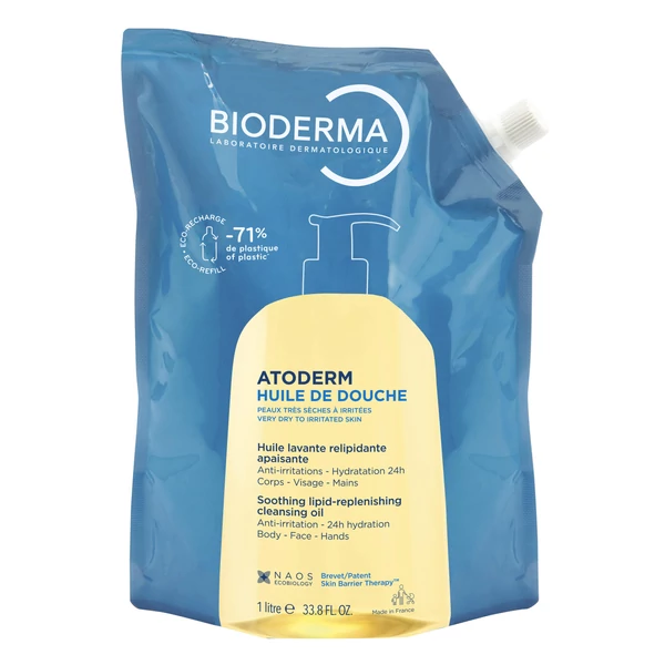 BIODERMA ATODERM OLAJTUSFÜRDŐ ÖKO-UTÁNTÖLTŐ 1L