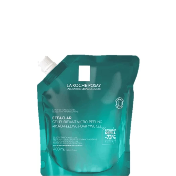 LA ROCHE-POSAY EFFACLAR mikro-hámlasztó tisztító gél 400ml - UTÁNTÖLTŐ