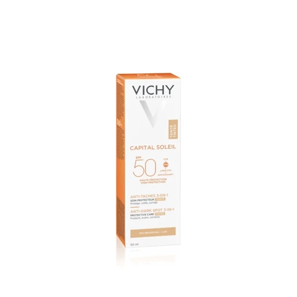 VICHY CAPITAL SOLEIL SPF50+ SZINEZETT KRÉM BARNA FOLTOK ELLEN 50ML