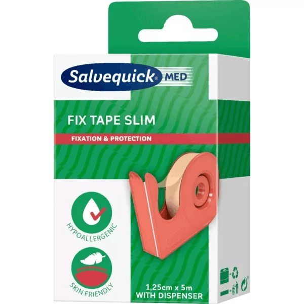 SALVEQUICK MED RAGTAPASZ 1.25CMX5M 1X+TARTÓ