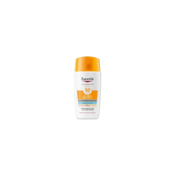 EUCERIN SUN HYDRO-PROTECT ULTRA KÖNNYŰ SZÍNEZETT NAPOZÓ FLUID ARCRA SPF50+ VILÁGOS ÁRNYALAT 50ML