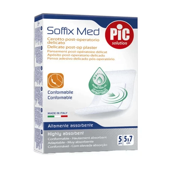 PIC SOLUTION SOFFIX MED - ANTIBAKTERIÁLIS SEBFELTÉTTEL 5X7CM 5DB