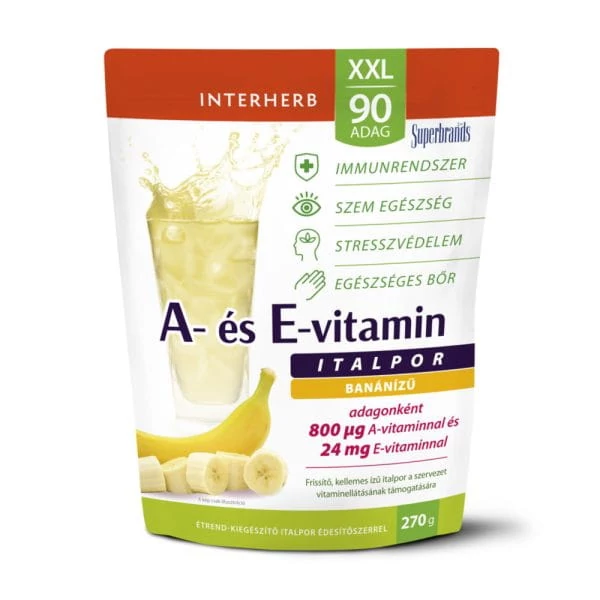 INTERHERB XXL A+E-VITAMIN TALPOR BANÁNÍZŰ 270G