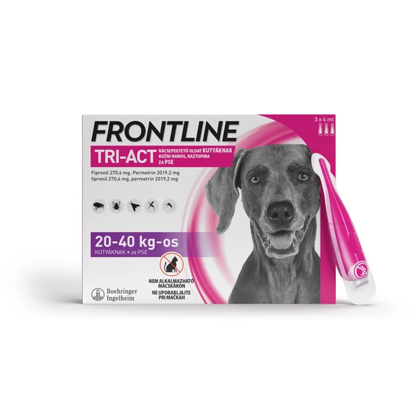 FRONTLINE TRI-ACT L RÁCSEPEGTETŐ OLDAT KUTYÁKNAK (20-40KG) 3X