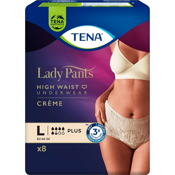 TENA LADY PANTS PLUS L INKONTINENCIA FEHÉRNEMŰ KRÉM SZÍNŰ 8X