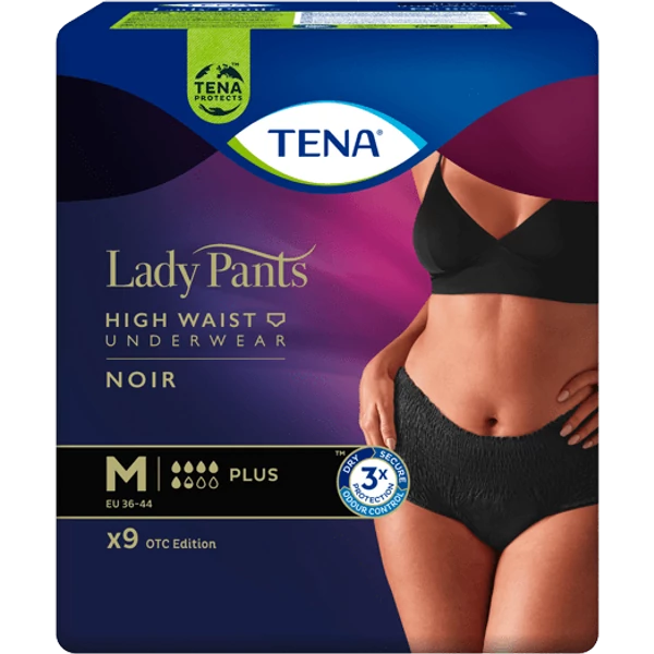 TENA LADY PANTS PLUS M INKONTINENCIA FEHÉRNEMŰ FEKETE 9X