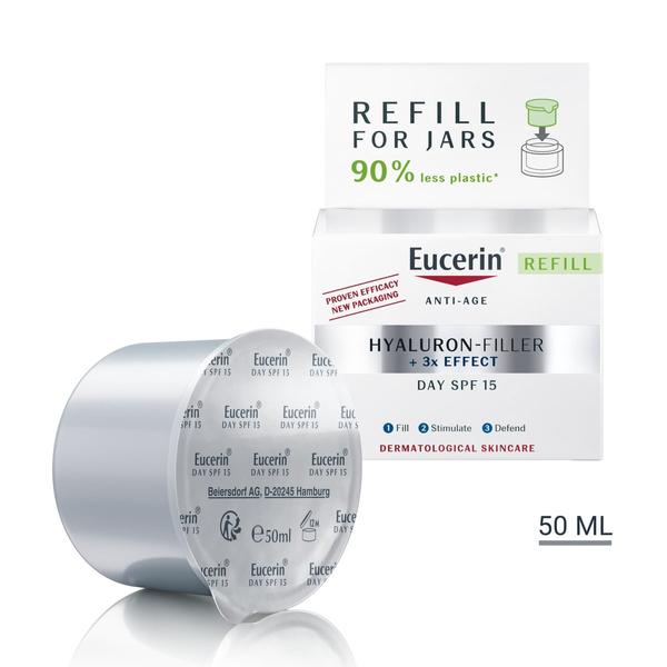 EUCERIN HYALURON-FILLER  RÁNCFELTÖLTŐ NAPPALI ARCKRÉM SPF15 ÖKO-UTÁNTÖLTŐ 50ML