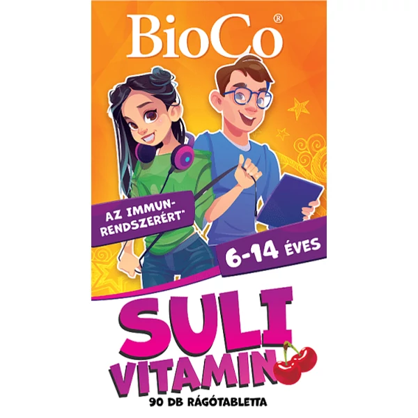 BIOCO SULI VITAMIN RÁGÓTABLETTA CSERESZNYE ÍZŰ 90X