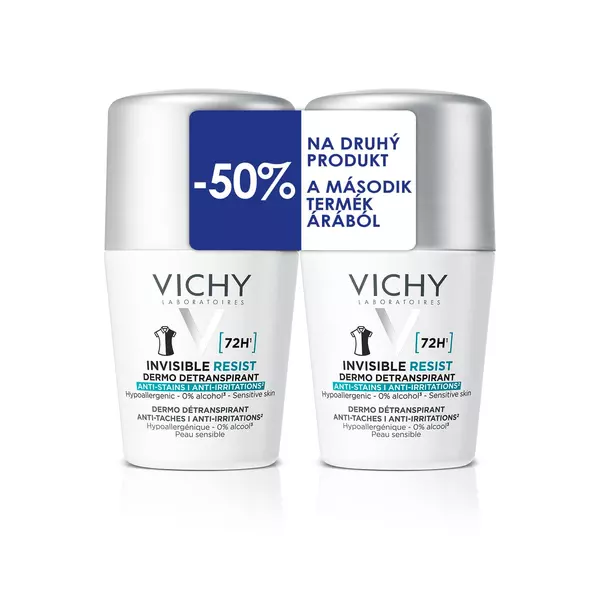 VICHY DEO 72H INVISIBLE RESIST 2X50ML